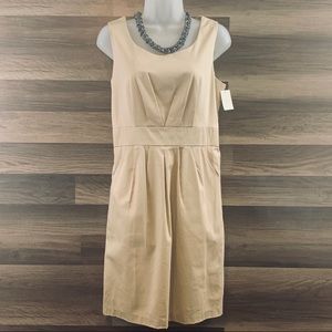NEW / W/Pockets! Mossimo Sleeveless Beige Dress 8